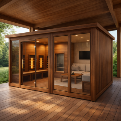 Sauna infrarouge extérieur Outdoor Premium Walnut — 6 places
