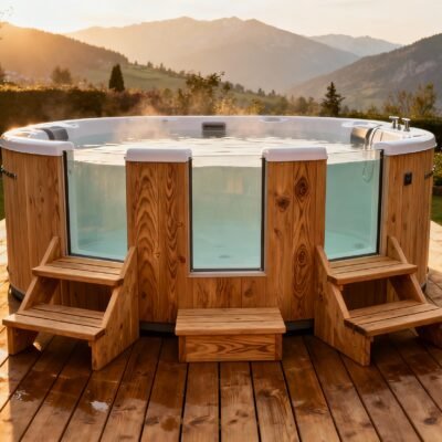 Accessoires : escalier et marche pied en bois